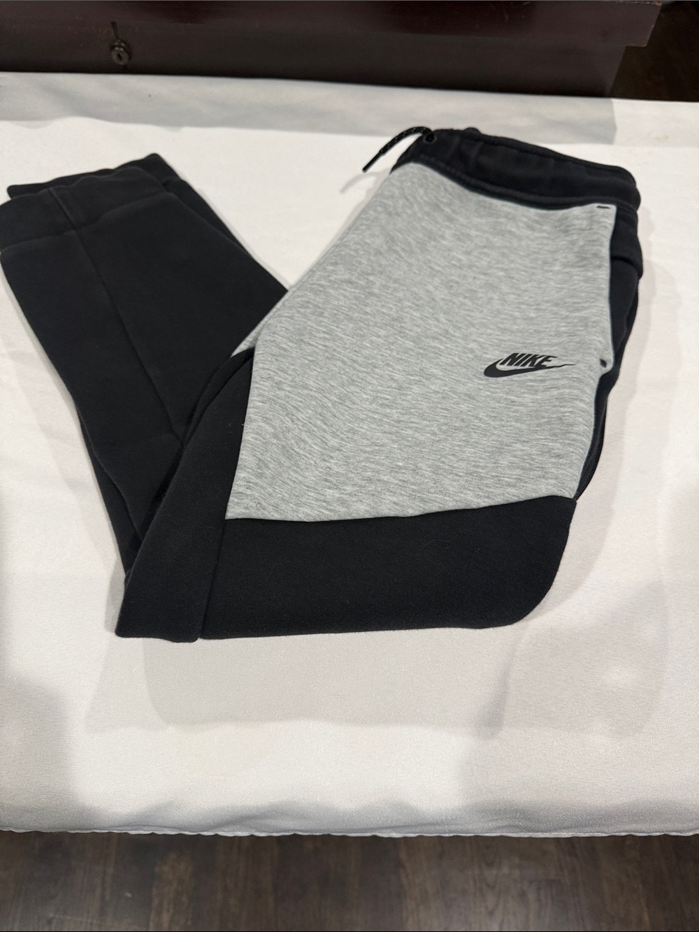Nike Tech Kids Black & Gray Panel Joggers